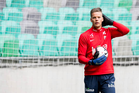 Goalkeeper Ørjan Håskjold Nyland of Norway