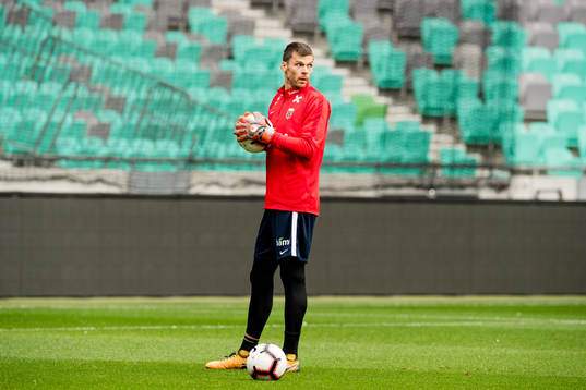 Goalkeeper Rune Almenning Jarstein of Norway