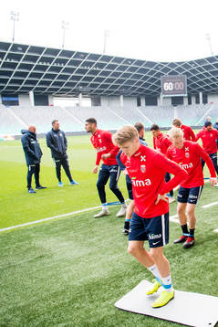 Martin Ødegaard and Birger Meling of Norway