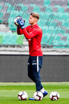 Goalkeeper Ørjan Håskjold Nyland of Norway