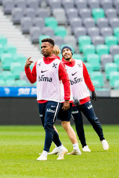 Ola Kamara and Haitam Aleesami of Norway