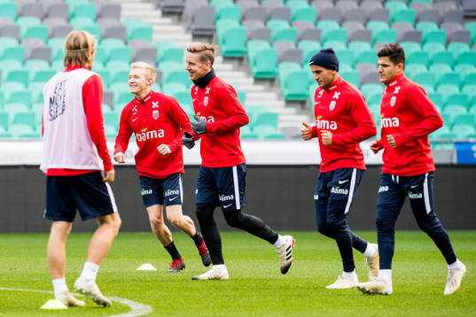 Birger Meling, Stefan Johansen, Omar Elabdellaoui and Tarik