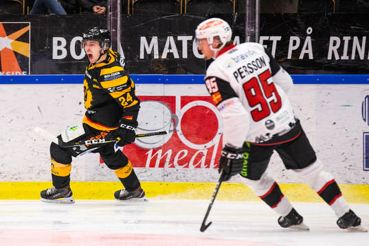 Skellefteås Andreas Wingerli jublar medan Malmö Redhawks