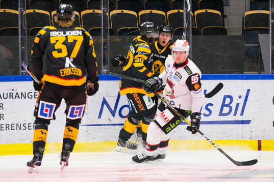Skellefteås Andreas Wingerli och Edwin Hedberg jublar