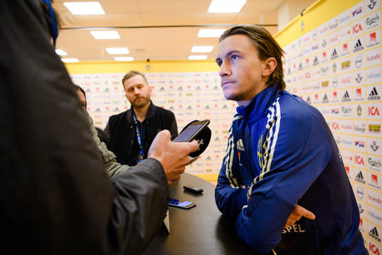 Kristoffer Olsson i mixed zone