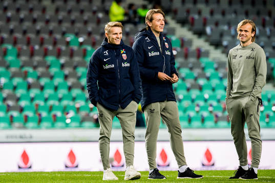 Martin Ødegaard, Sander Berge and Iver Fossum of Norway