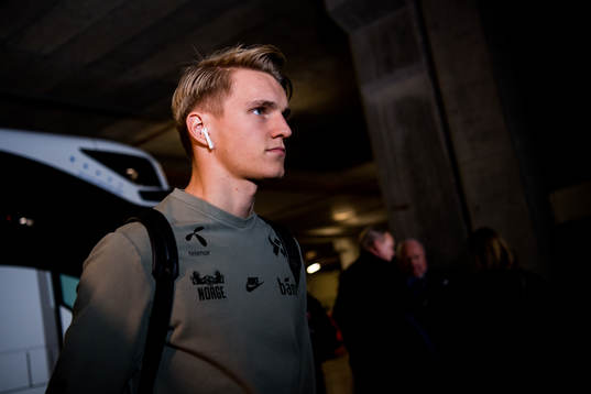 Martin Ødegaard of Norway arrives