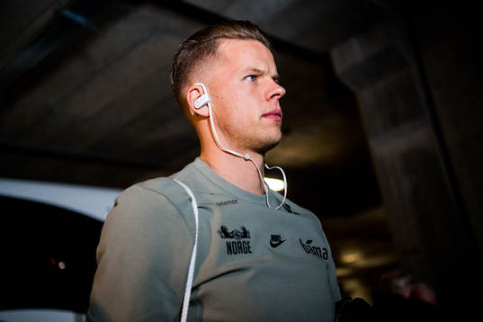 Goalkeeper Ørjan Håskjold Nyland of Norway arrives