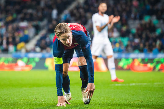 Stefan Johansen of Norway looks dejected