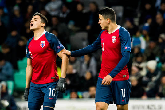 Tarik Elyounoussi and Mohamed Elyounoussi of Norway look