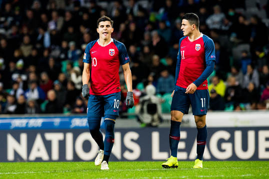 Tarik Elyounoussi and Mohamed Elyounoussi of Norway look