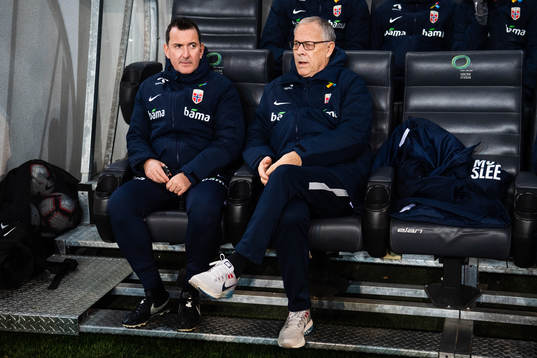 Per Joar Hansen, assistant coach and Lars Lagerbäck, head