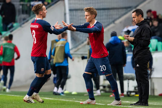 Stefan Johansen is substituted for Martin Ødegaard of