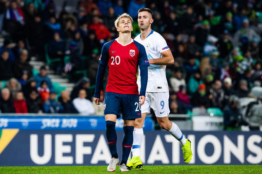 Martin Ødegaard of Norway reacts