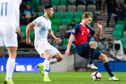Andraz Sporar of Slovenia and Sigurd Rosted of Norway