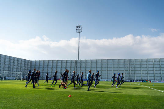 General view of team Sweden's training session