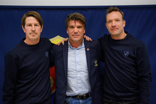 Djurgårdens sportchef Bosse Andersson presenterar Kim