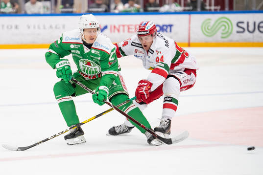 Rögles Jesper Williamsson och Moras Sebastian Hartmann