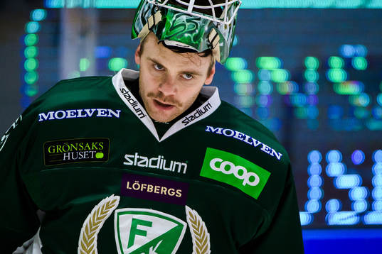 Färjestads målvakt Markus Svensson