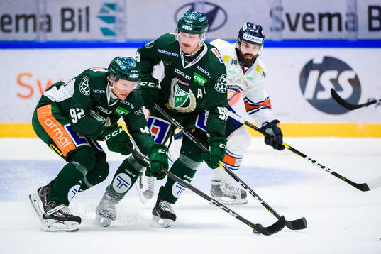Färjestads Jesper Olofsson och Linus Johansson