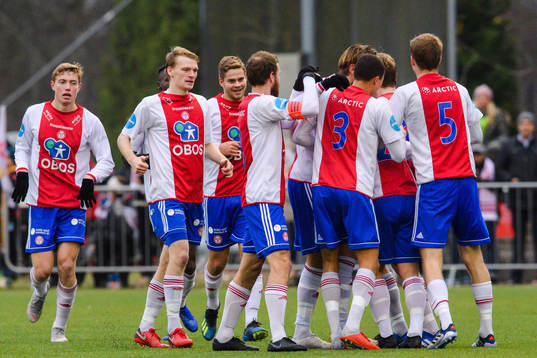 Players of KFUM celebrates