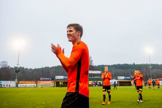 Kristoffer Hagen of Åsane celebrates