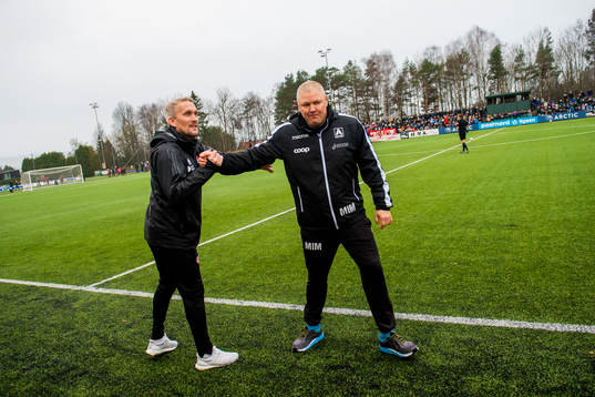 Jørgen Isnes, head coach of KFUM, and Mons Ivar Mjelde,