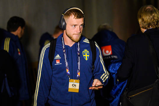 John Guidetti of Sweden arrives at the arena