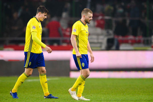 Victor Nilsson Lindelöf and Sebastian Larsson of Sweden