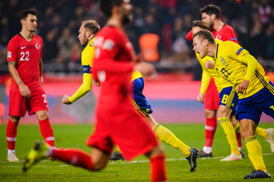 Andreas Granqvist of Sweden celebrates