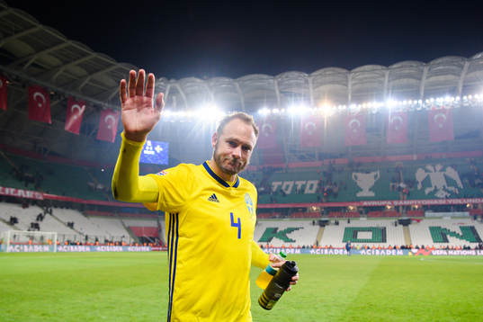 Andreas Granqvist of Sweden celebrates