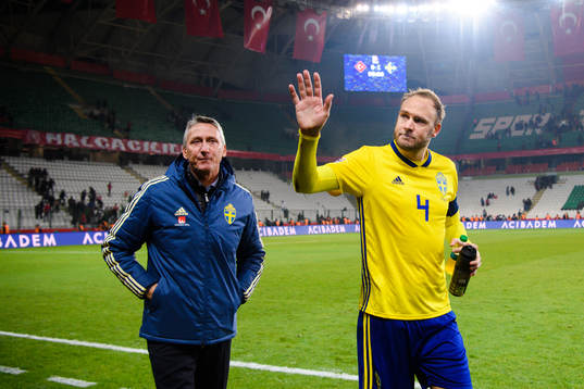 Andreas Granqvist of Sweden celebrates
