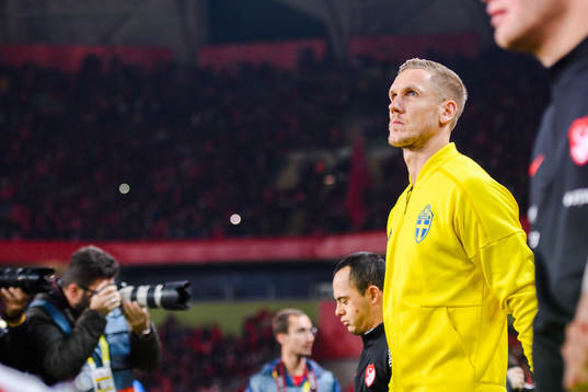Goalkeeper Robin Olsen of Sweden