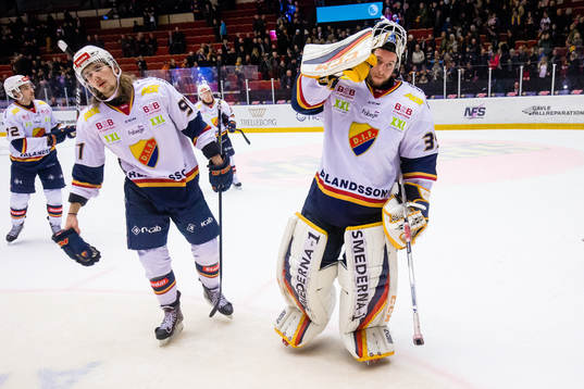 Djurgårdens målvakt Adam Reideborn och Axel Jonsson