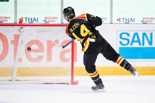 Brynäs Johan Alcén gör 2-0 i tom målbur