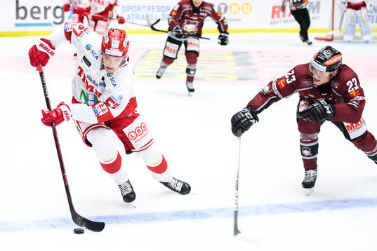 Timrås Anton Wedin och Malmö Redhawks Christoffer Forsberg