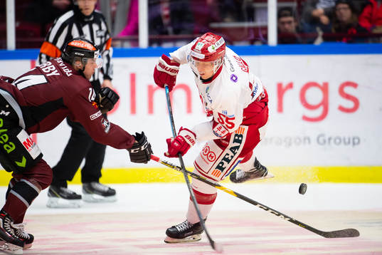 Malmö Redhawks Carl-Johan Lerby och Timrås Vilmos Gallo