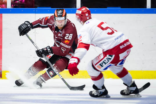 Malmö Redhawks Jens Olsson och Timrås Vilmos Gallo