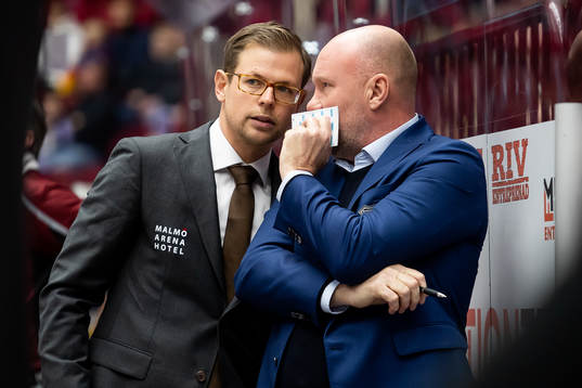 Malmö Redhawks tränare Peter Andersson och assisterande