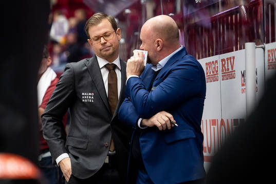 Malmö Redhawks tränare Peter Andersson och assisterande