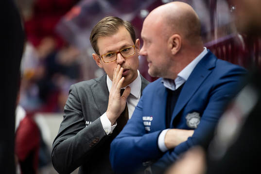Malmö Redhawks tränare Peter Andersson och assisterande