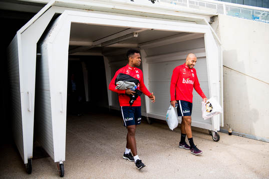 Ola Kamara and Haitam Aleesami of Norway