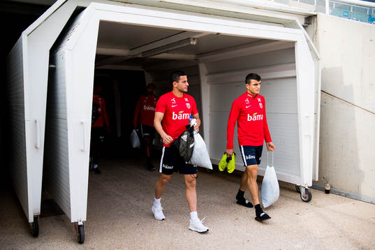 Omar Elabdellaoui and Mohamed Elyounoussi of Norway