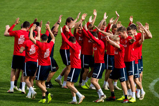 Tarik Elyounoussi, Martin Ødegaard and Sigurd Rosted of