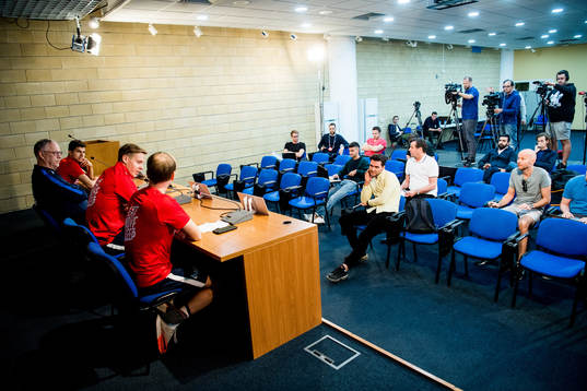 Lars Lagerbäck, head coach of Norway, Tarik Elyounoussi,