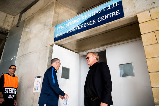 Lars Lagerbäck, head coach of Norway, and Geir Ellefsen,