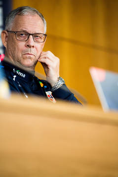 Lars Lagerbäck, head coach of Norway