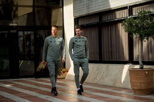 Goalkeeper Ørjan Håskjold Nyland and Håvard Nordtveit of