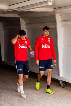 Omar Elabdellaoui and Mohamed Elyounoussi of Norway