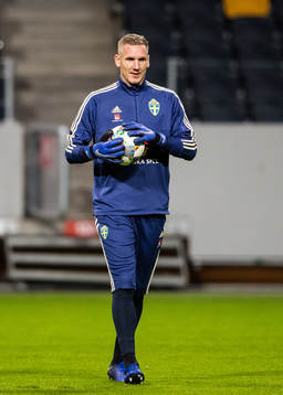 Goalkeeper Robin Olsen of Sweden